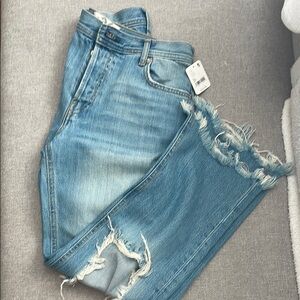 Women's Distressed Blue Jeans